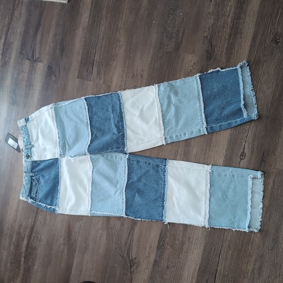 Nasty Gal Denim - NWT Nasty Gal Straight Leg Patchwork Jeans Size 8